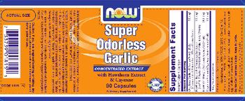 NOW Super Odorless Garlic With Hawthorn Extract & Cayenne - supplement