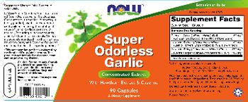 NOW Super Odorless Garlic - supplement