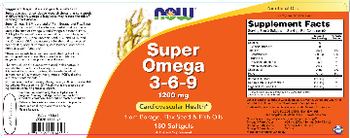 NOW Super Omega 3-6-9 1200 mg - supplement