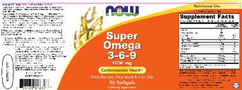 NOW Super Omega 3-6-9 1200 mg - supplement