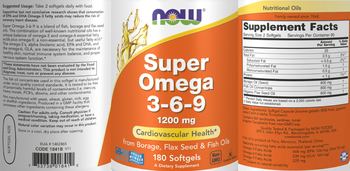 NOW Super Omega 3-6-9 1200 mg - supplement