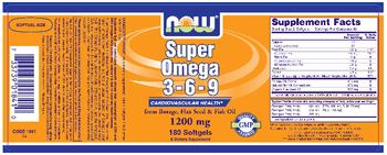 NOW Super Omega 3-6-9 1200 mg - supplement