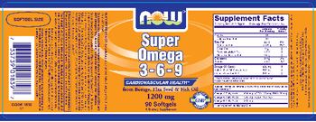 NOW Super Omega 3-6-9 1200 mg - supplement