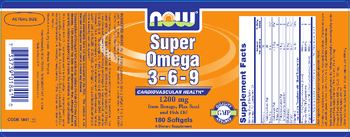 NOW Super Omega 3-6-9 - supplement