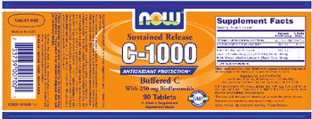 NOW Sustained Release C-1000 Buffered C With 250 mg Bioflavonoids - supplement