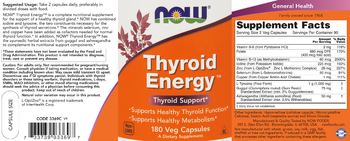 NOW Thyroid Energy - supplement