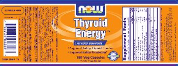 NOW Thyroid Energy - supplement