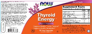 NOW Thyroid Energy - supplement