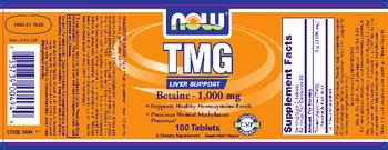 NOW TMG Betaine - 1,000 mg - supplement