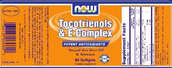 NOW Tocotrienols & E Complex - supplement