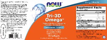 NOW Tri-3D Omega - supplement