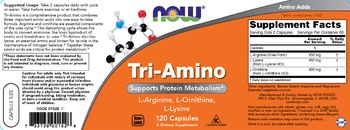NOW Tri-Amino - supplement