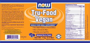 NOW Tru-Food Vegan Natural Berry Flavor - supplement