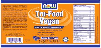 NOW Tru-Food Vegan Natural Berry Flavor - supplement