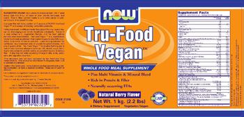 NOW Tru-Food Vegan Natural Berry Flavor - supplement