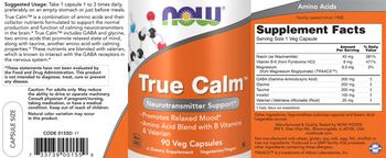 NOW True Calm - supplement