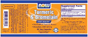 NOW Turmeric & Bromelain - supplement