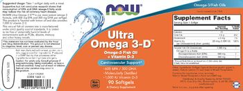 NOW Ultra Omega 3-D - supplement