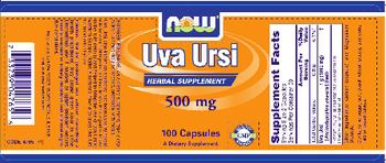 NOW Uva Ursi 500 mg - supplement