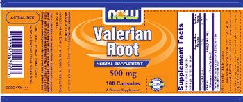 NOW Valerian Root 500 mg - supplement