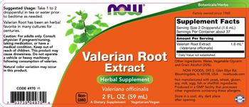 NOW Valerian Root Extract - herbal supplement