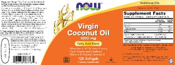 NOW Virgin Coconut Oil 1000 mg - supplement