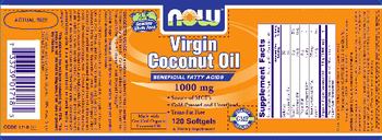 NOW Virgin Coconut Oil - supplement