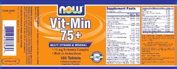 NOW Vit-Min 75+ - supplement