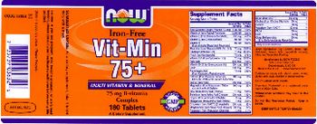 NOW Vit-Min 75+ Multi Vitamin & Mineral - supplement