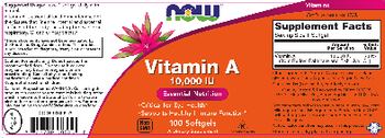 NOW Vitamin A 10,000 IU - supplement