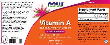 NOW Vitamin A 25,000 IU from Fish Liver Oil - supplement