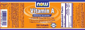 NOW Vitamin A 25,000 IU From Fish Liver Oil - supplement