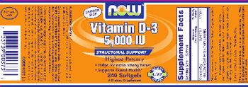 NOW Vitamin D-3 5,000 IU - supplement