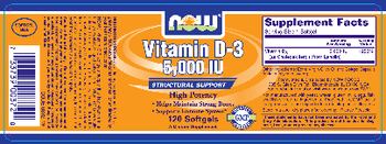 NOW Vitamin D-3 5,000 IU - supplement