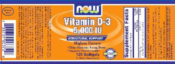 NOW Vitamin D-3 5,000 IU - supplement