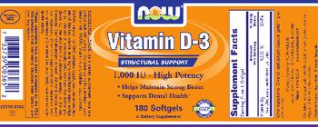 NOW Vitamin D-3 - supplement