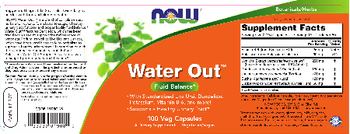 NOW Water Out - supplement