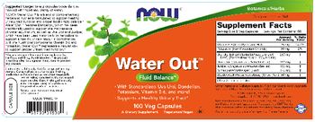 NOW Water Out - supplement
