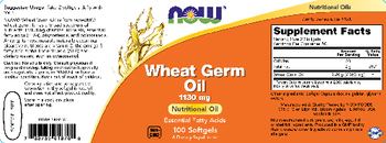NOW Wheat Germ Oil 1130 mg - supplement