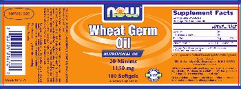 NOW Wheat Germ Oil 20 Minims 1130 mg - supplement