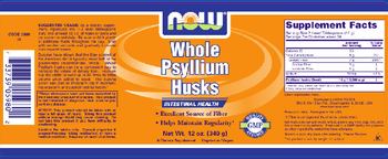 NOW Whole Psyllium Husks - supplement