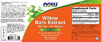 NOW Willow Bark Extract - supplement