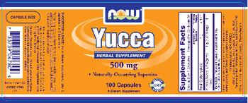 NOW Yucca 500 mg - supplement