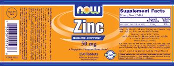 NOW Zinc 50 mg - supplement