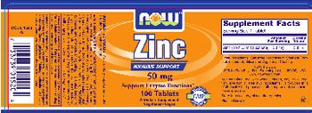 NOW Zinc 50 mg - supplement