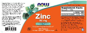 NOW Zinc 50 mg - supplement