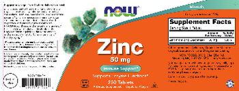 NOW Zinc 50 mg - supplement