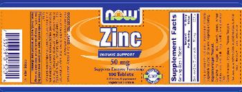 NOW Zinc 50 mg - supplement
