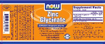 NOW Zinc Glycinate - supplement