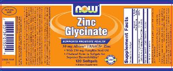 NOW Zinc Glycinate - supplement